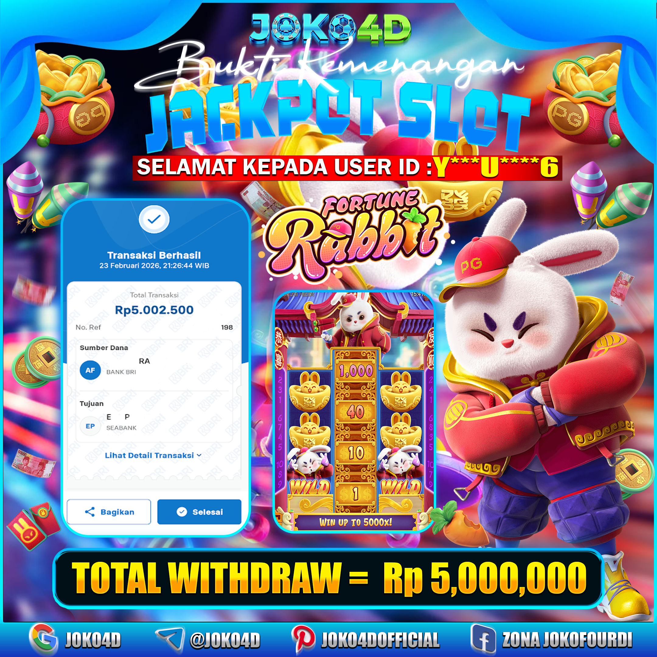 BUKTI KEMENANGAN 2026 DI GAME FORTUNE RABBIT