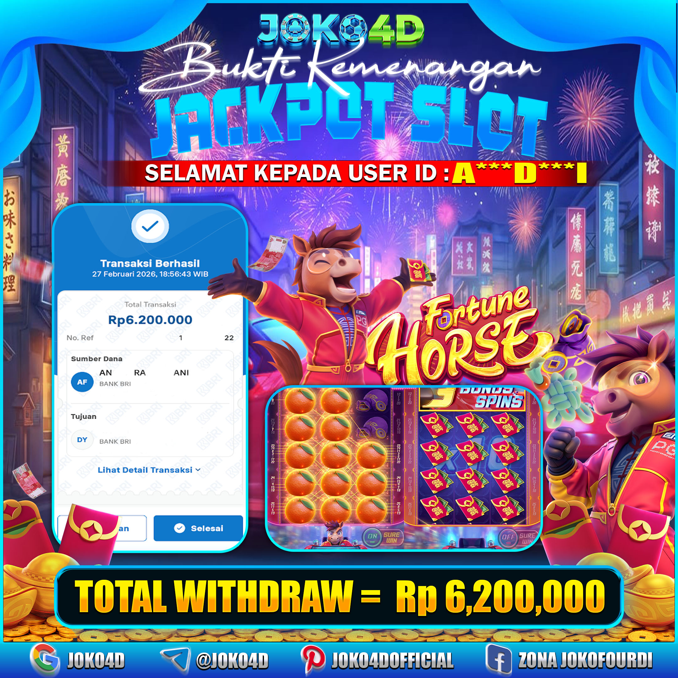 BUKTI KEMENANGAN 2026 DI GAMES FORTUNE HORSE