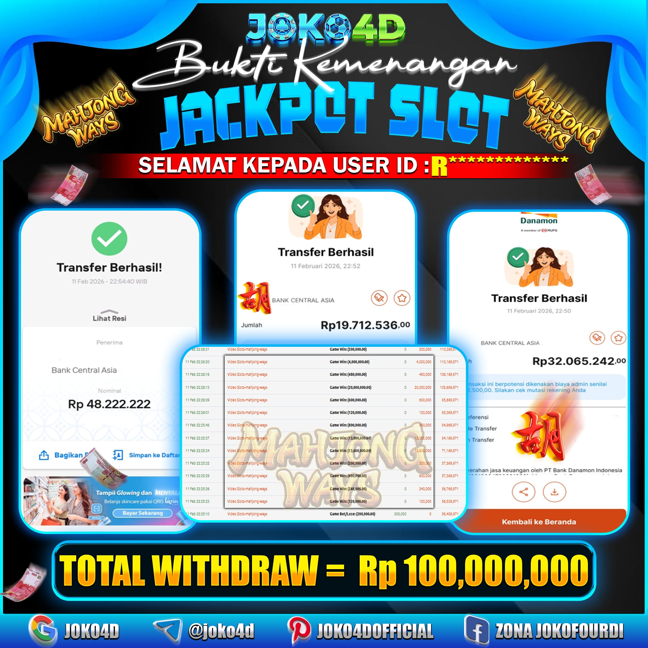 BUKTI KEMENANGAN 2026 DI GAME MAHJONG WAYS GACORRR BENERRRR