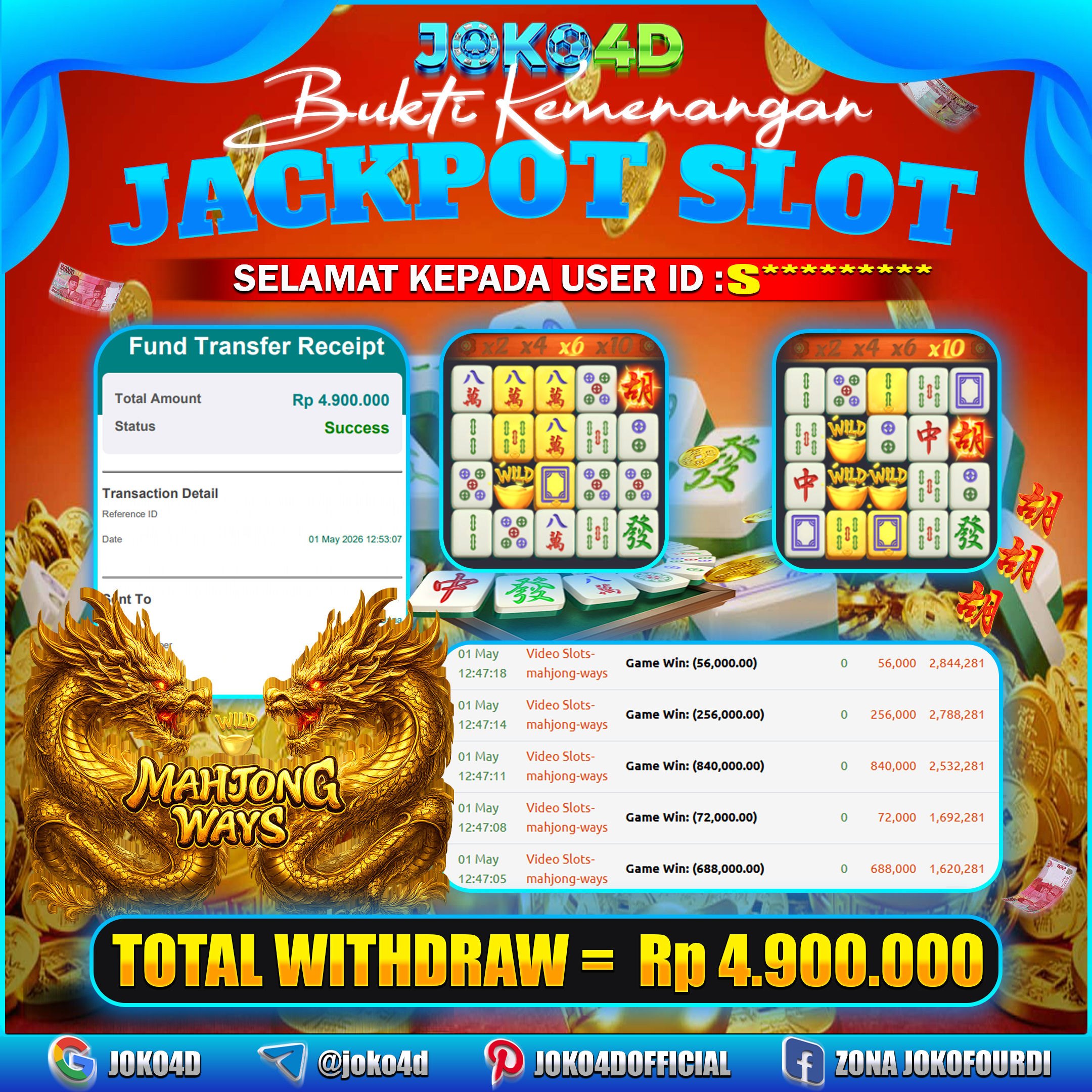 BUKTI KEMENANGAN 2026 DI GAMES  MAHJONG WAYS