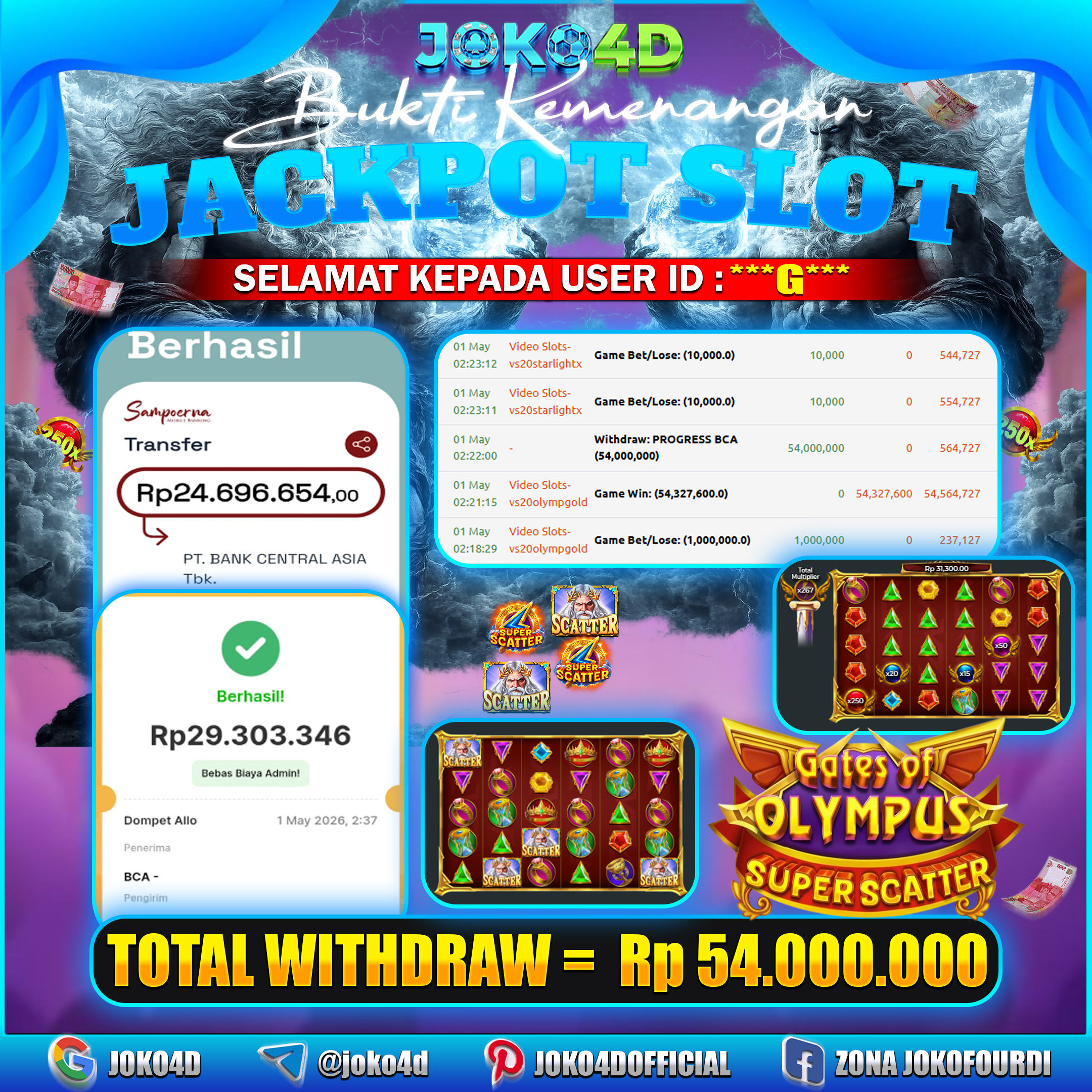 BUKTI KEMENANGAN 2026 DI GAMES GATES OF OLYMPUS SUPER SCATTER