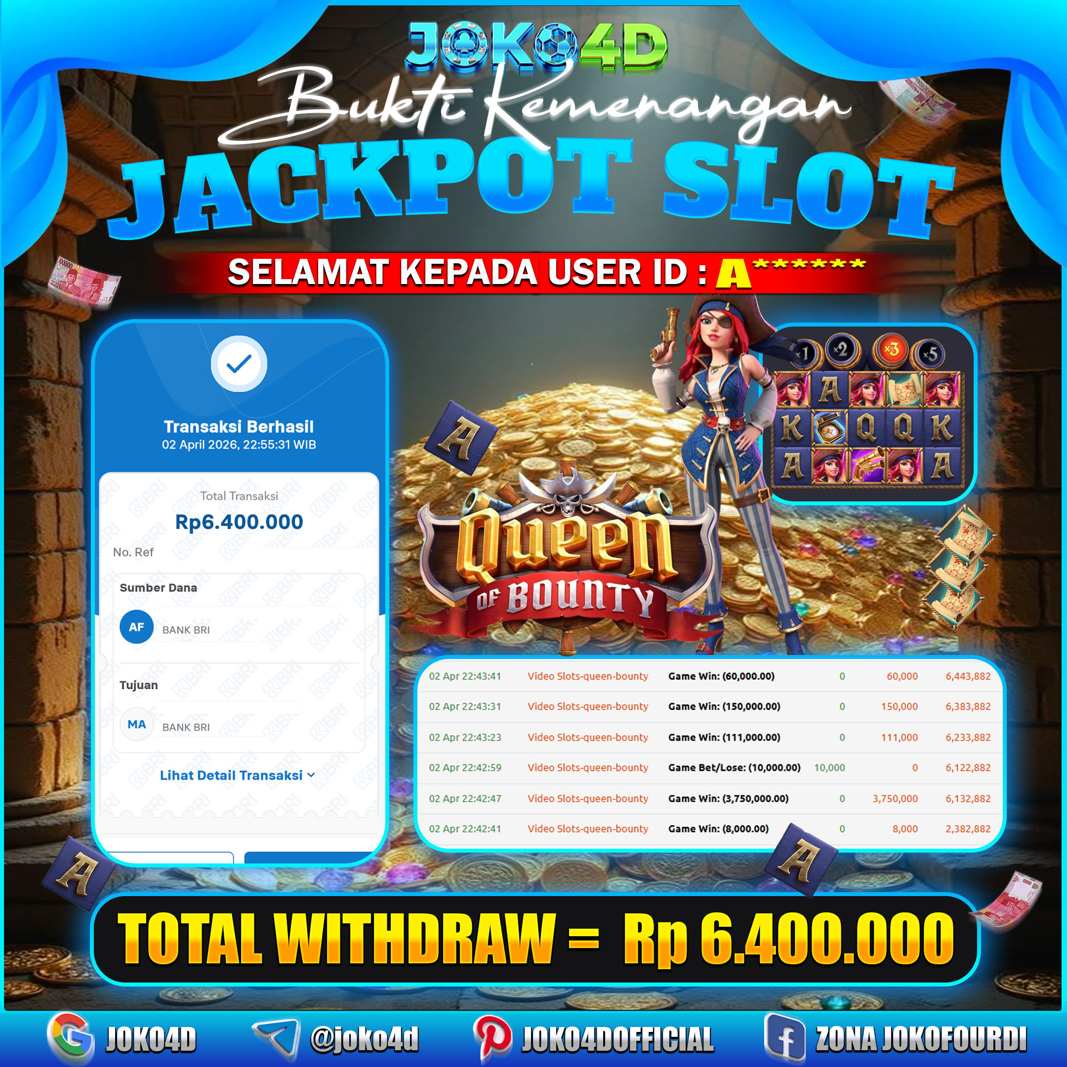 BUKTI KEMENANGAN 2026 DI GAMES  QUEEN OF BOUNTY