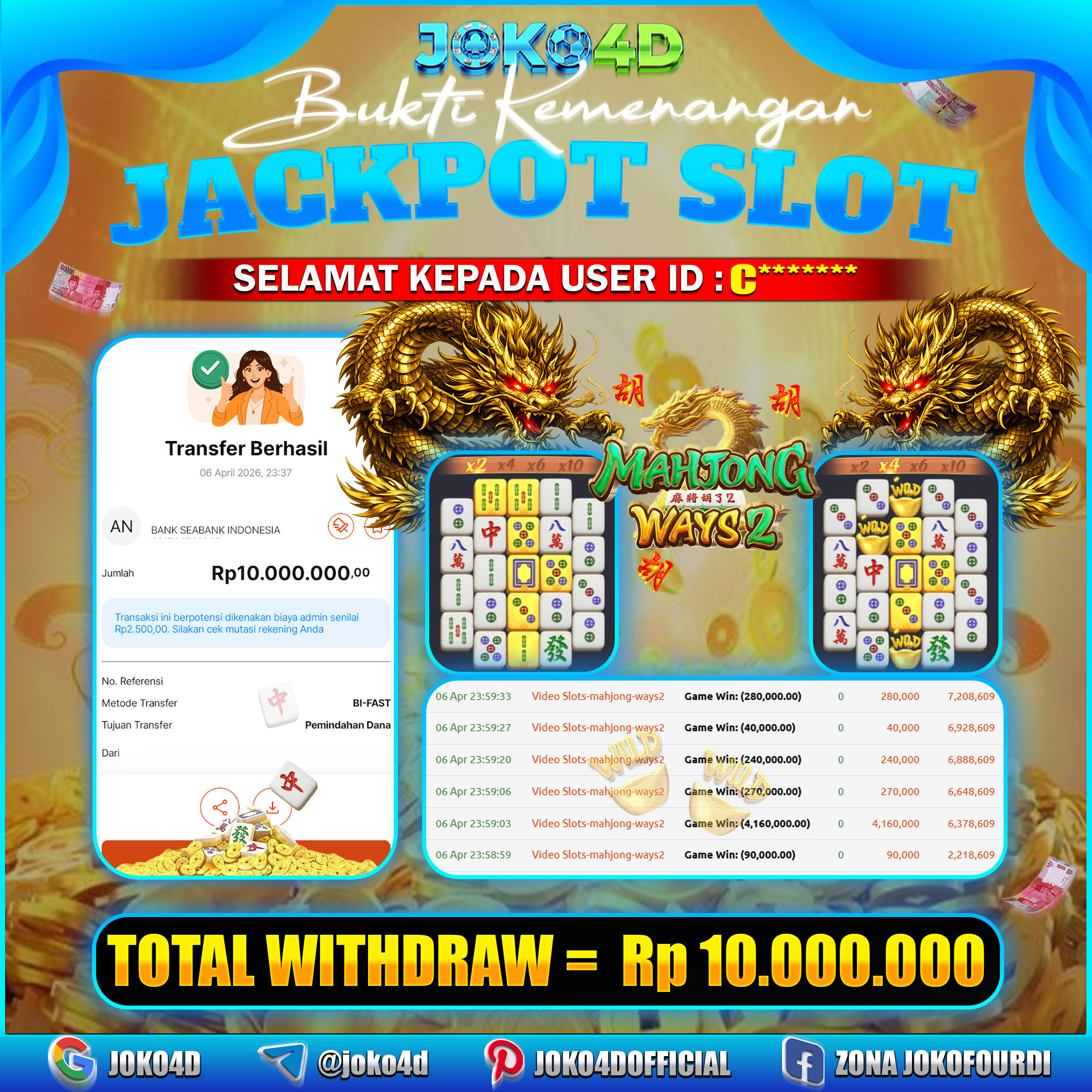 BUKTI KEMENANGAN 2026 DI GAMES MAHJONG WAYS 2