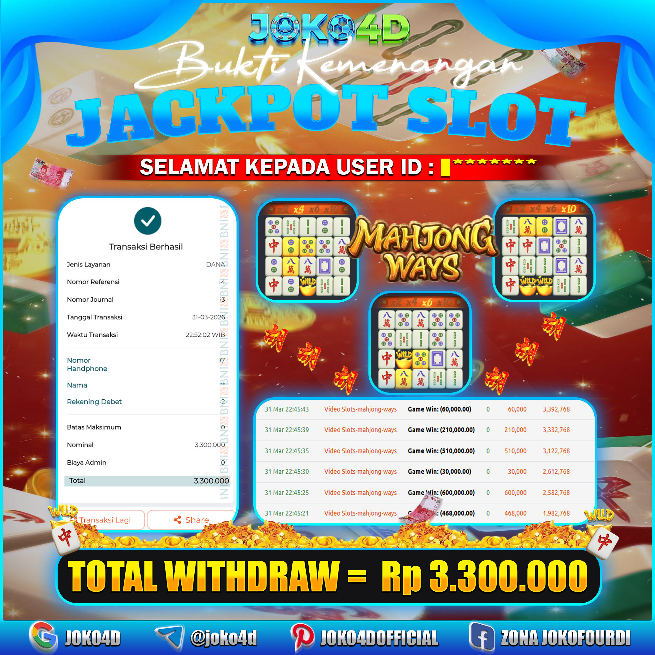 BUKTI KEMENANGAN 2026 DI GAMES MAHJONG WAYS