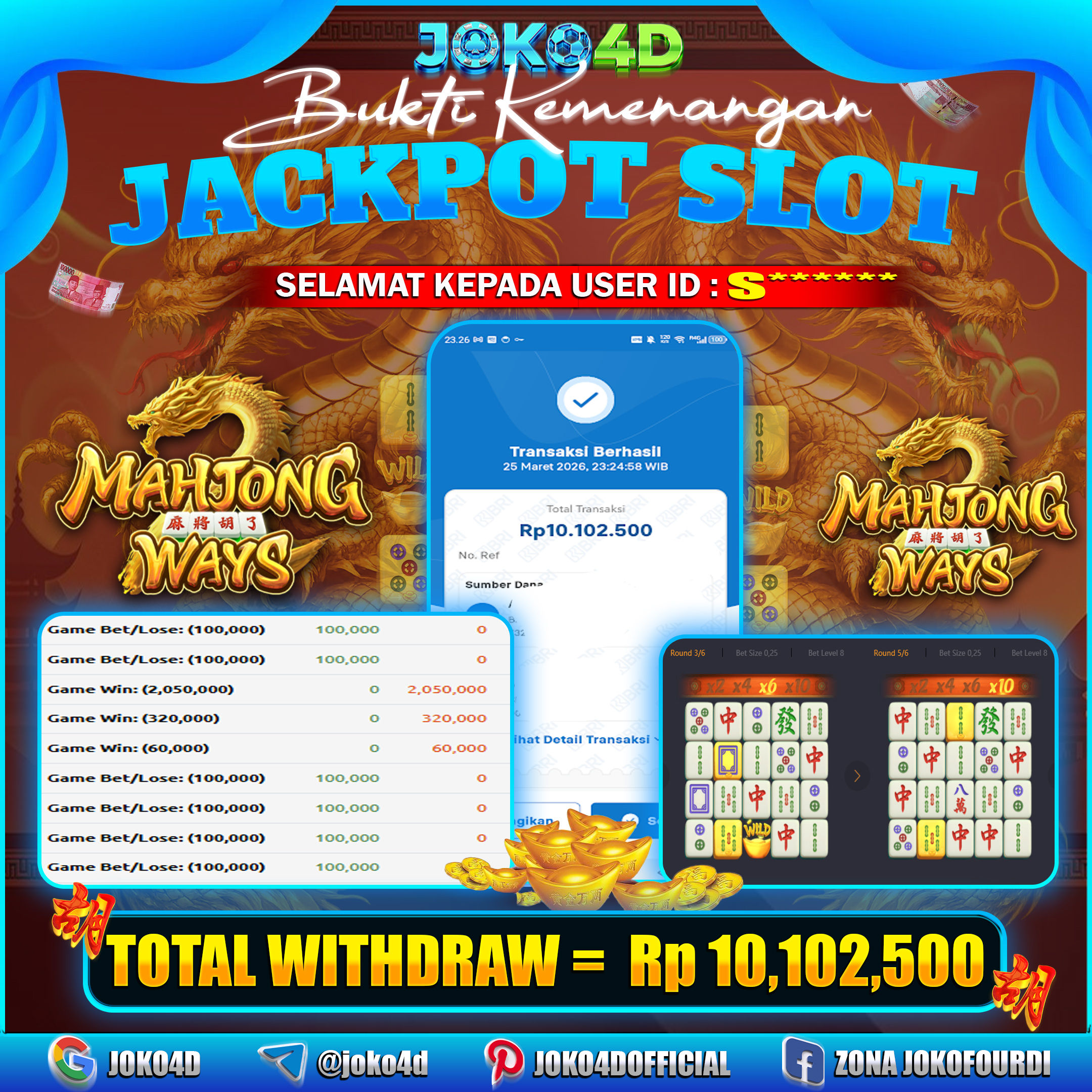 BUKTI KEMENANGAN 2026 DI GAMES MAHJONG WAYS