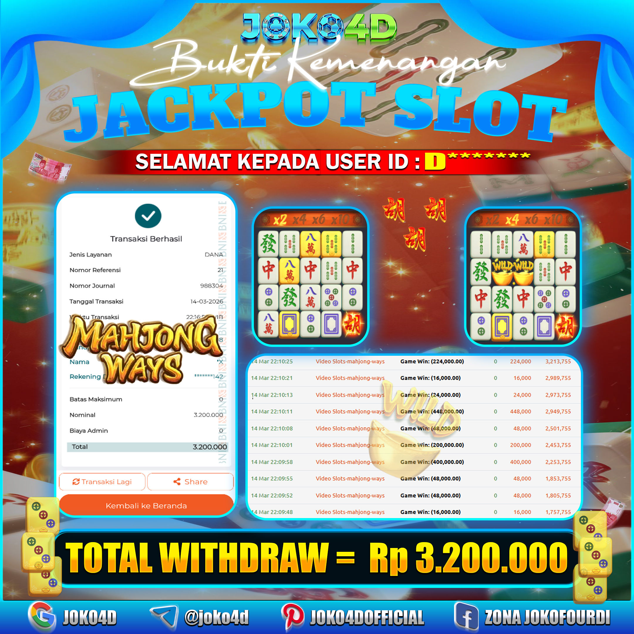 BUKTI KEMENANGAN 2026 DI GAMES MAHJONG WAYS