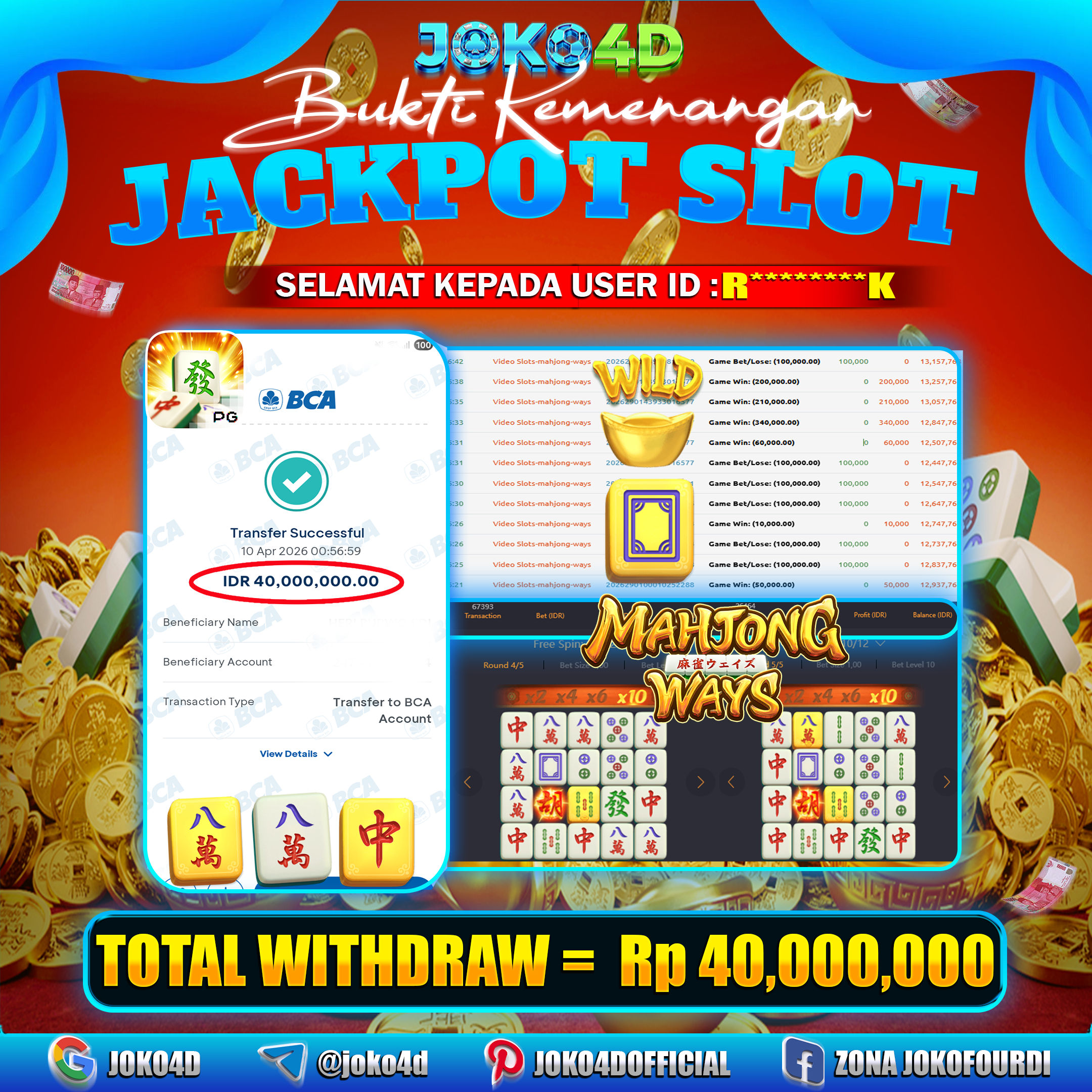 BUKTI KEMENANGAN 2026 DI GAMES MAHJONG WAYS