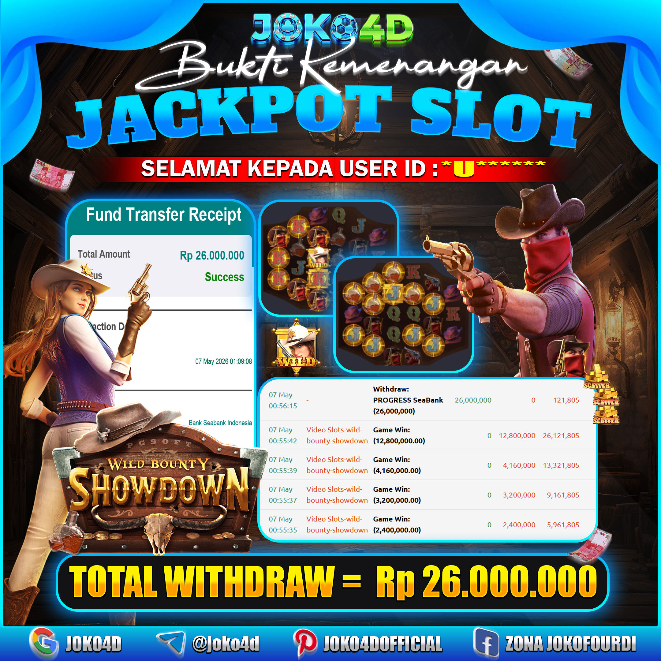 BUKTI KEMENANGAN 2026 DI GAMES  WILD BOUNTY SHOWDOWN