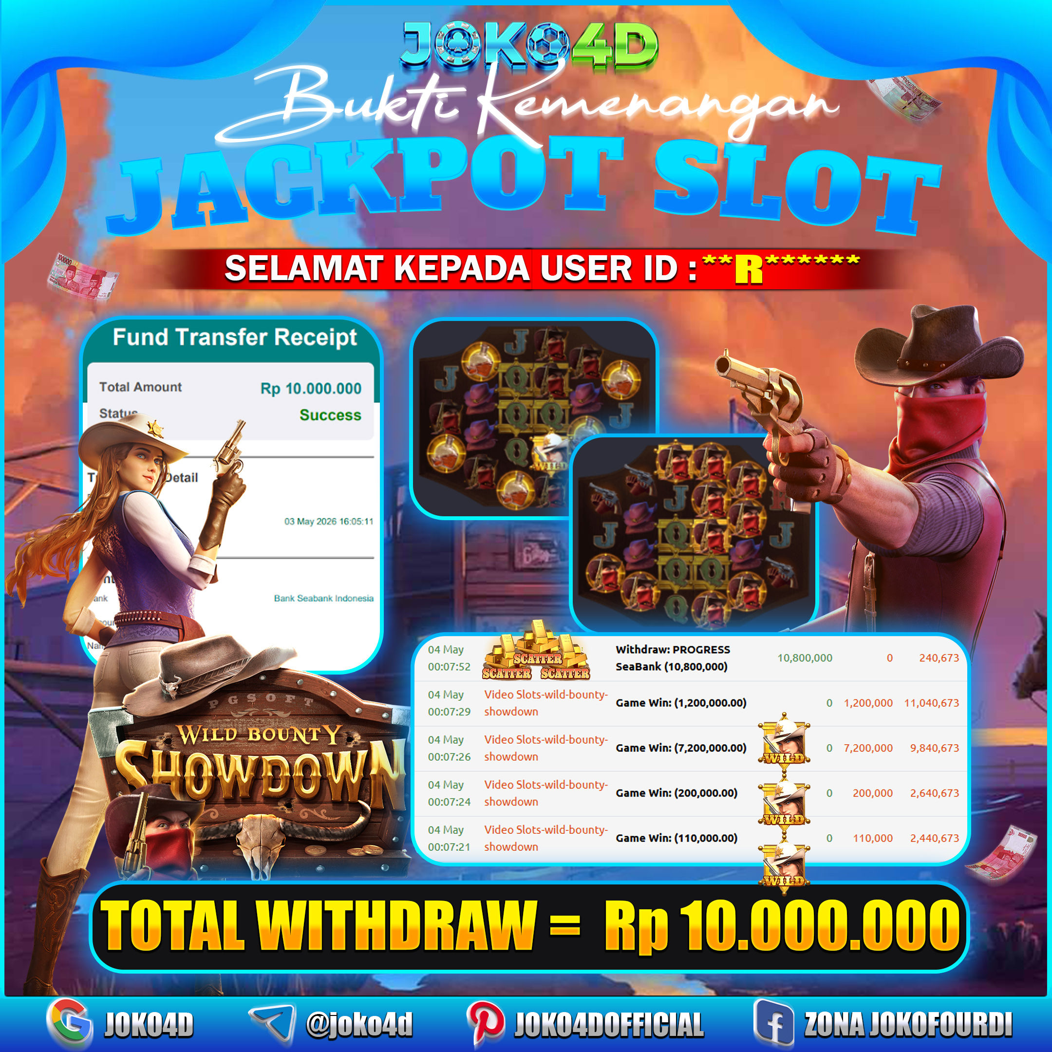BUKTI KEMENANGAN 2026 DI GAMES  WILD BOUNTY SHOWDOWN