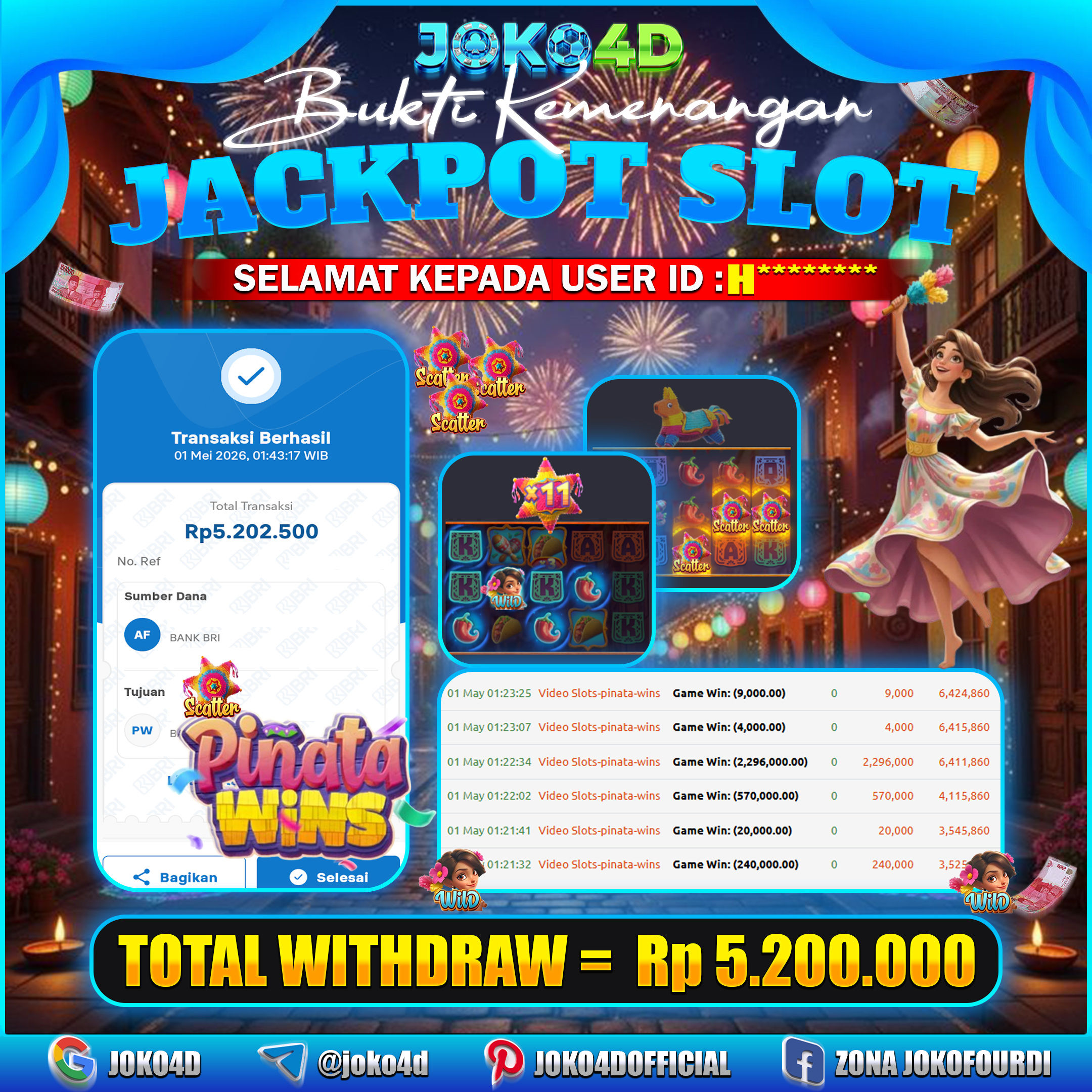 BUKTI KEMENANGAN 2026 DI GAMES  PINANTA WINS