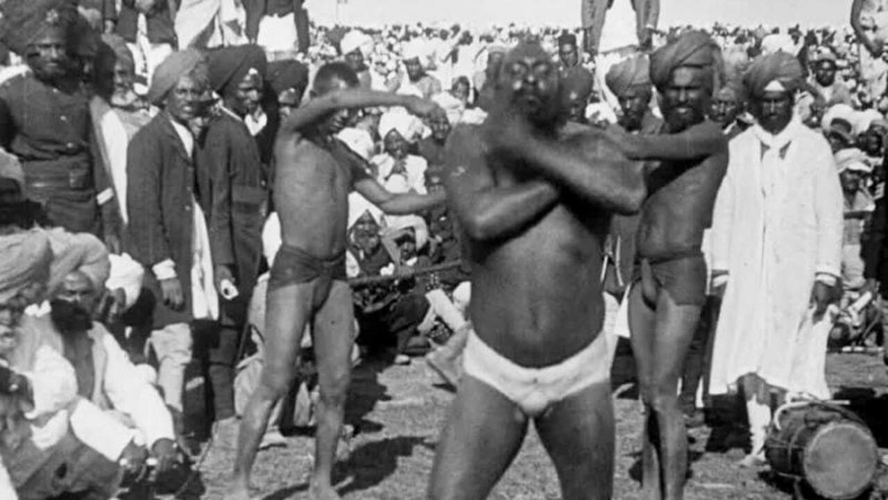 A Sword Dance Performed before the King and Queen in India