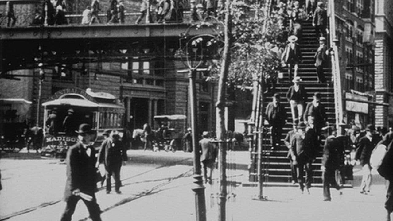 New York, descente des voyageurs du pont de Brooklyn