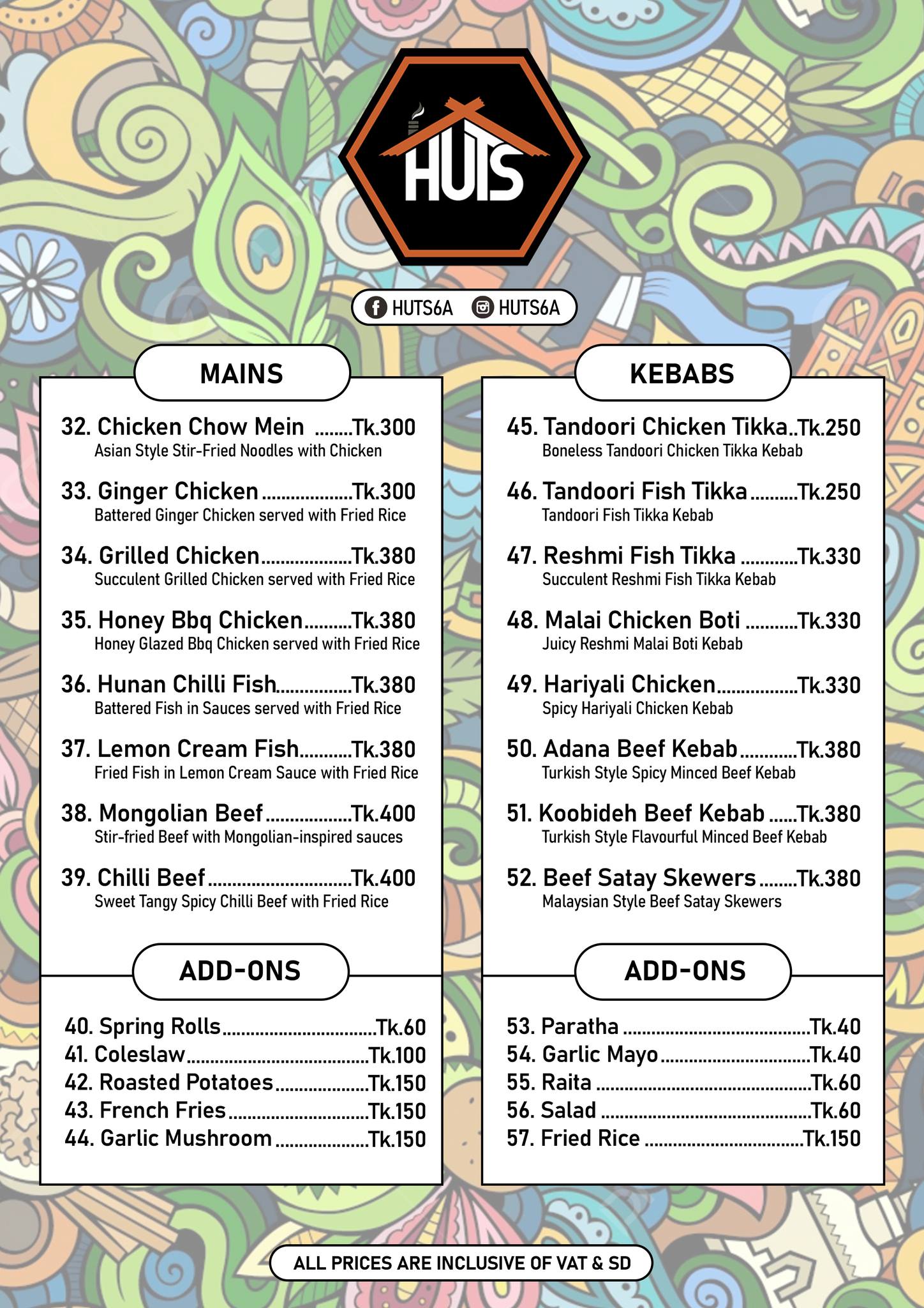 Kabab Menu