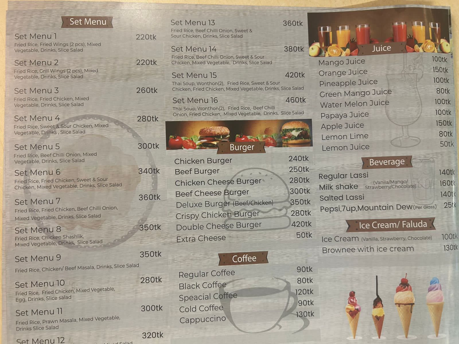 Rice Menu