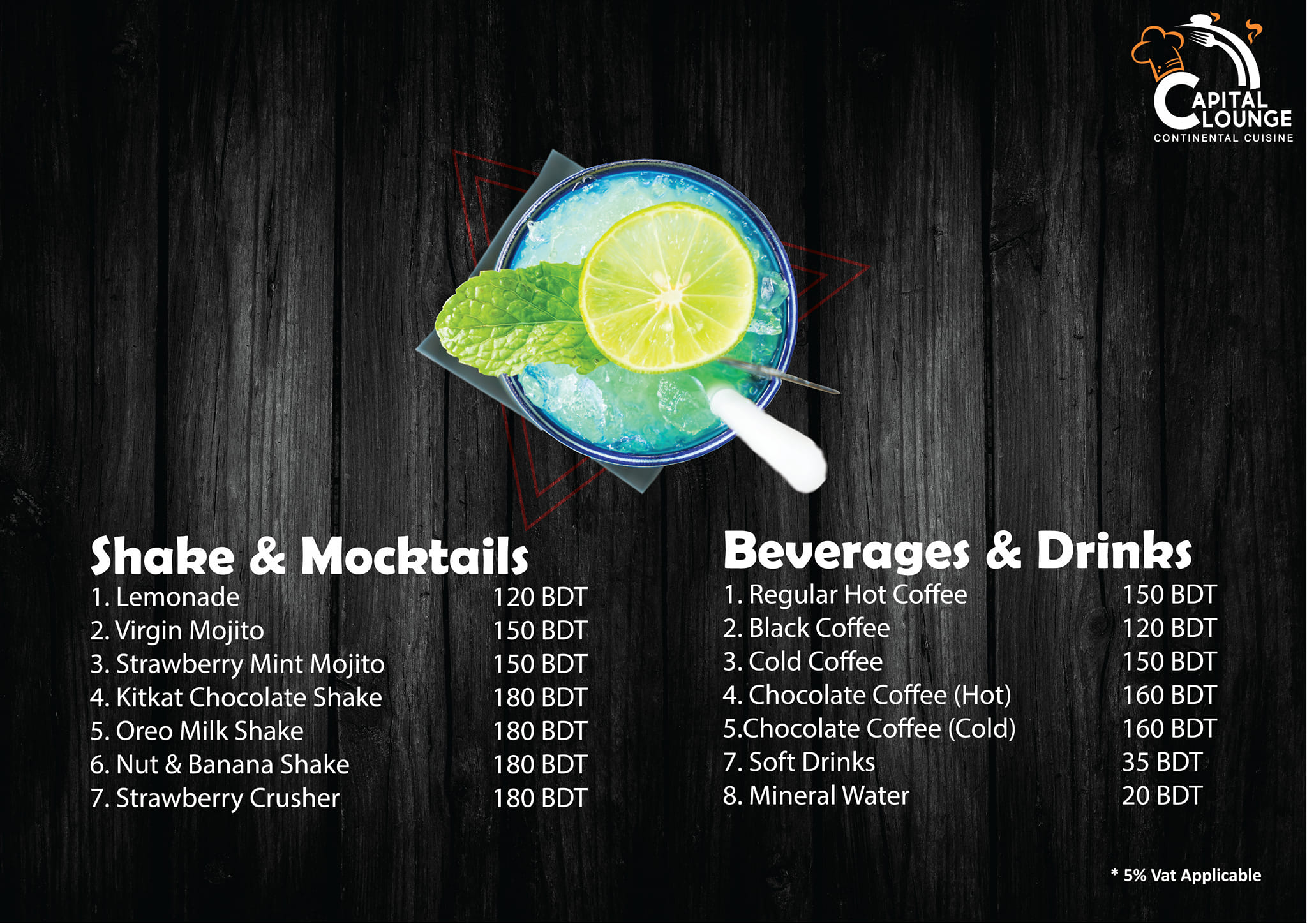 Drinks Menu