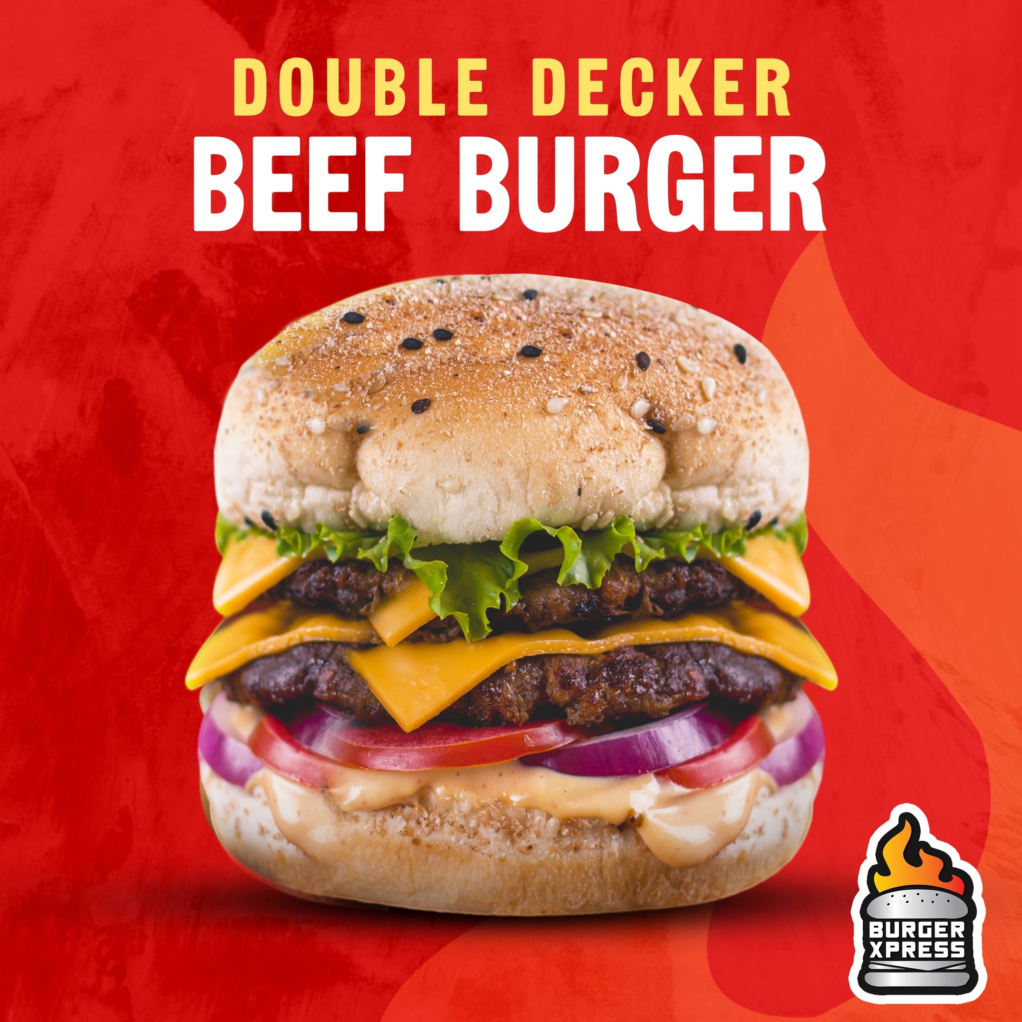 DOUBLE DECKER BEEF BURGER