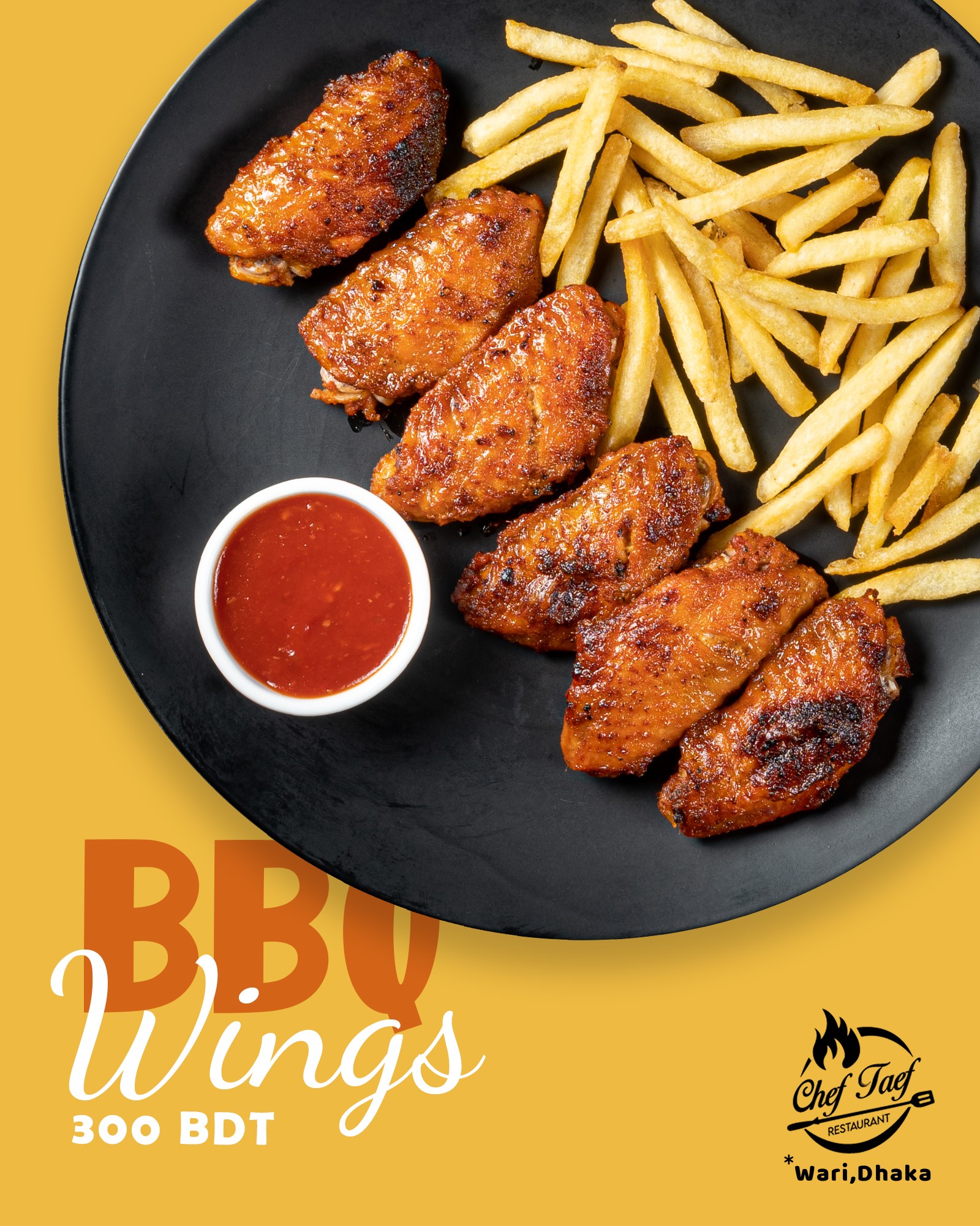 BAR-B-Q WINGS (6 PCS)