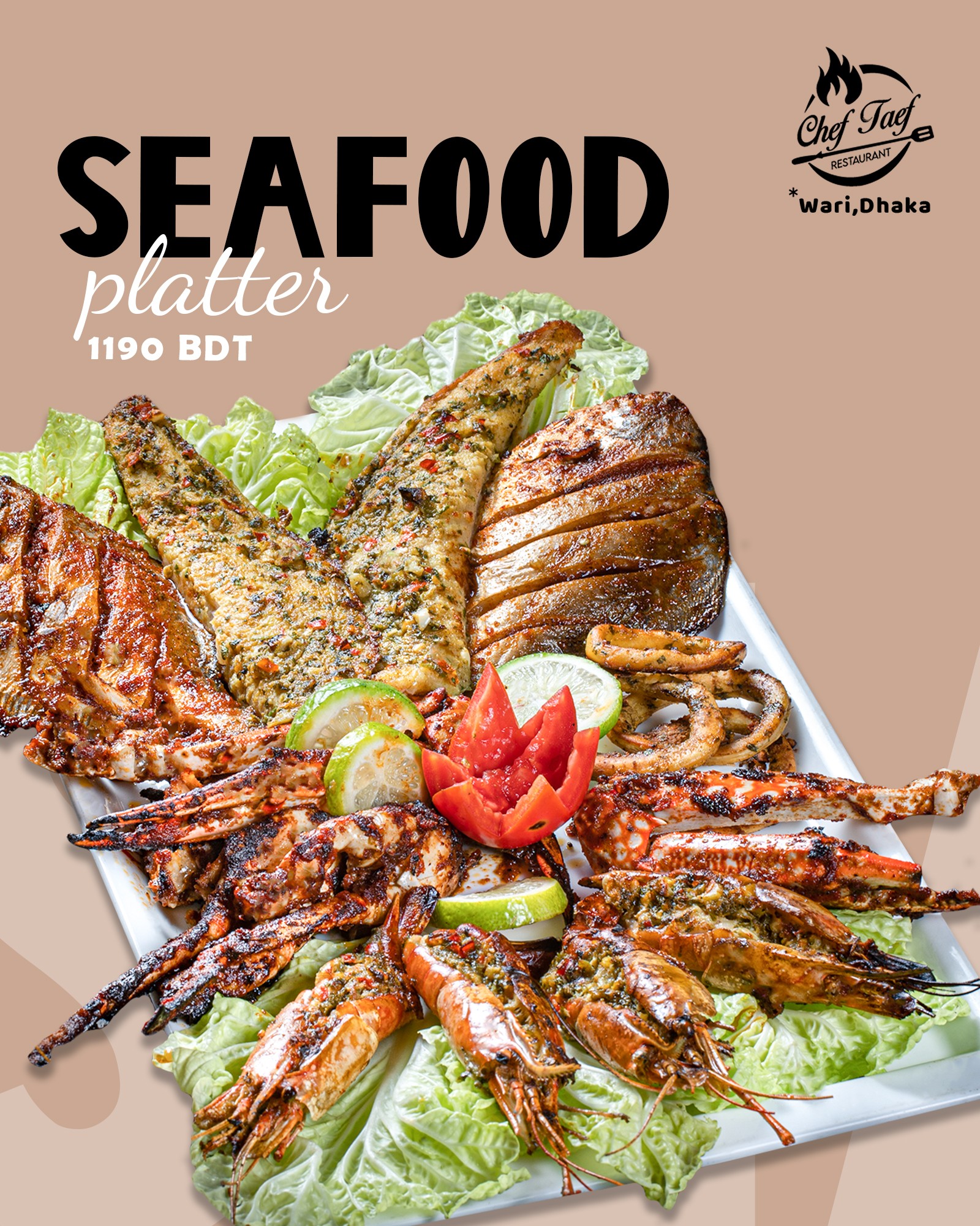 MIXED SEA FOOD PLATTER - (1:2)