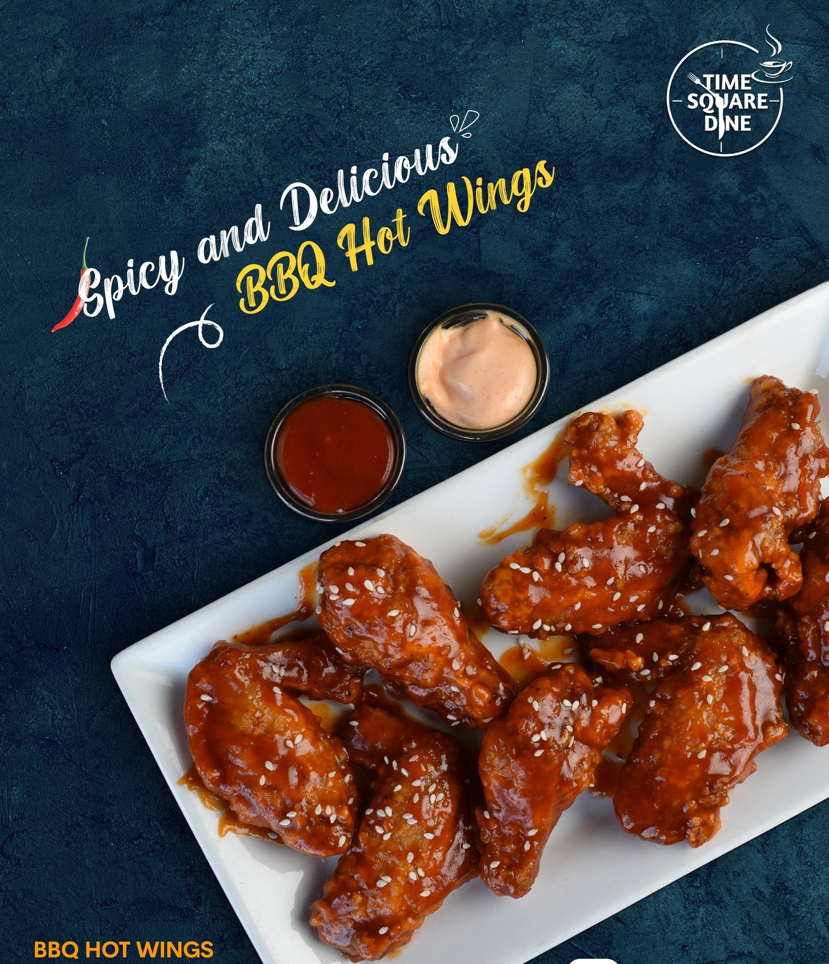 BBQ Hot Wings (8 Pcs)
