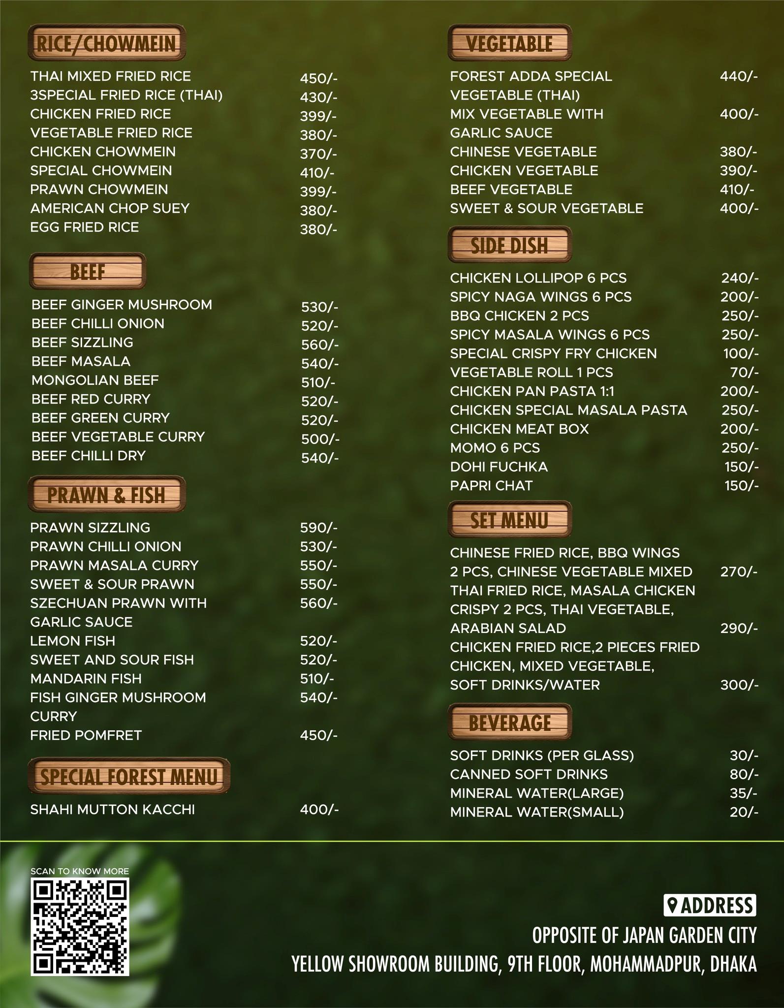 Continental Menu