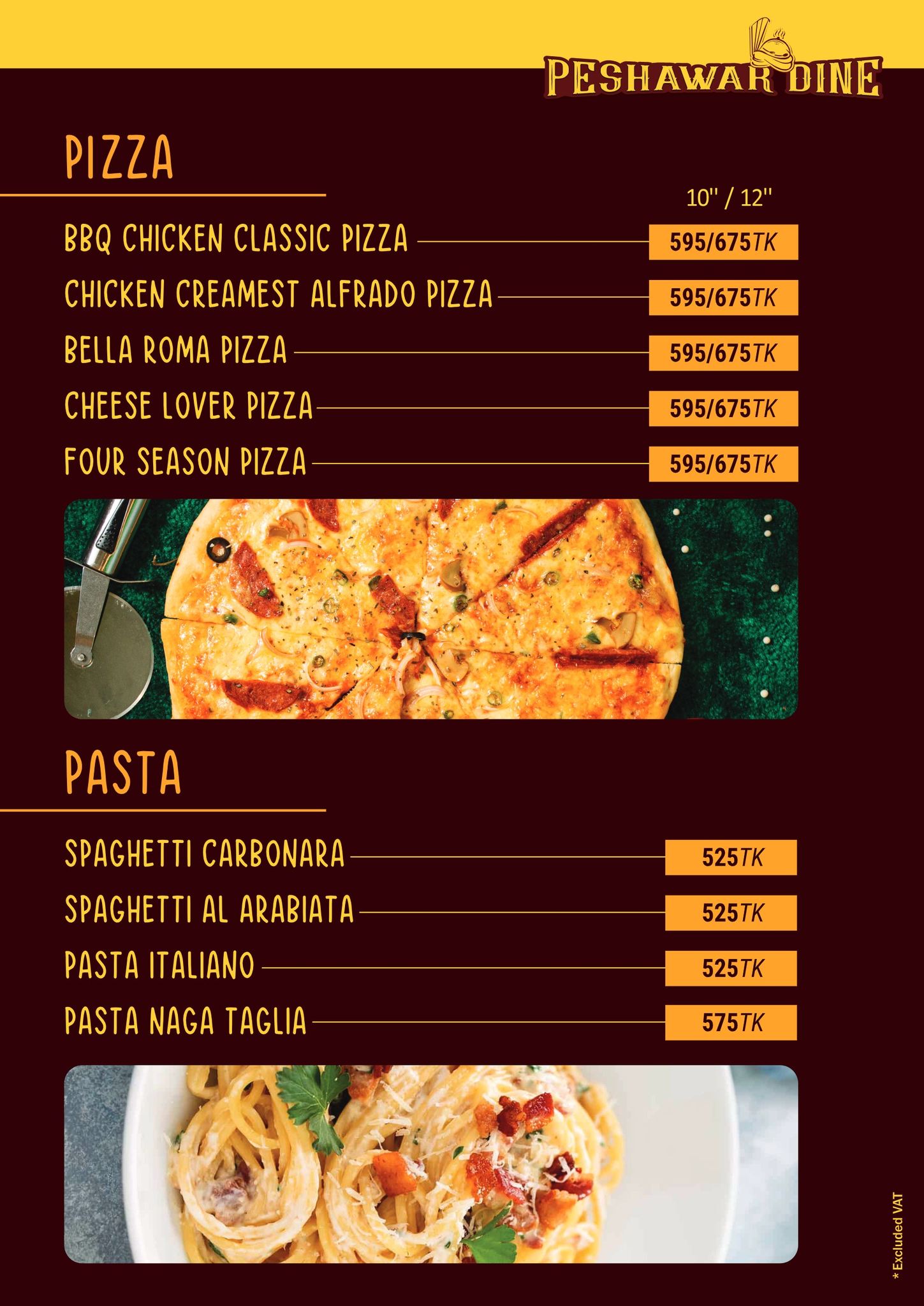 Fast Food Menu