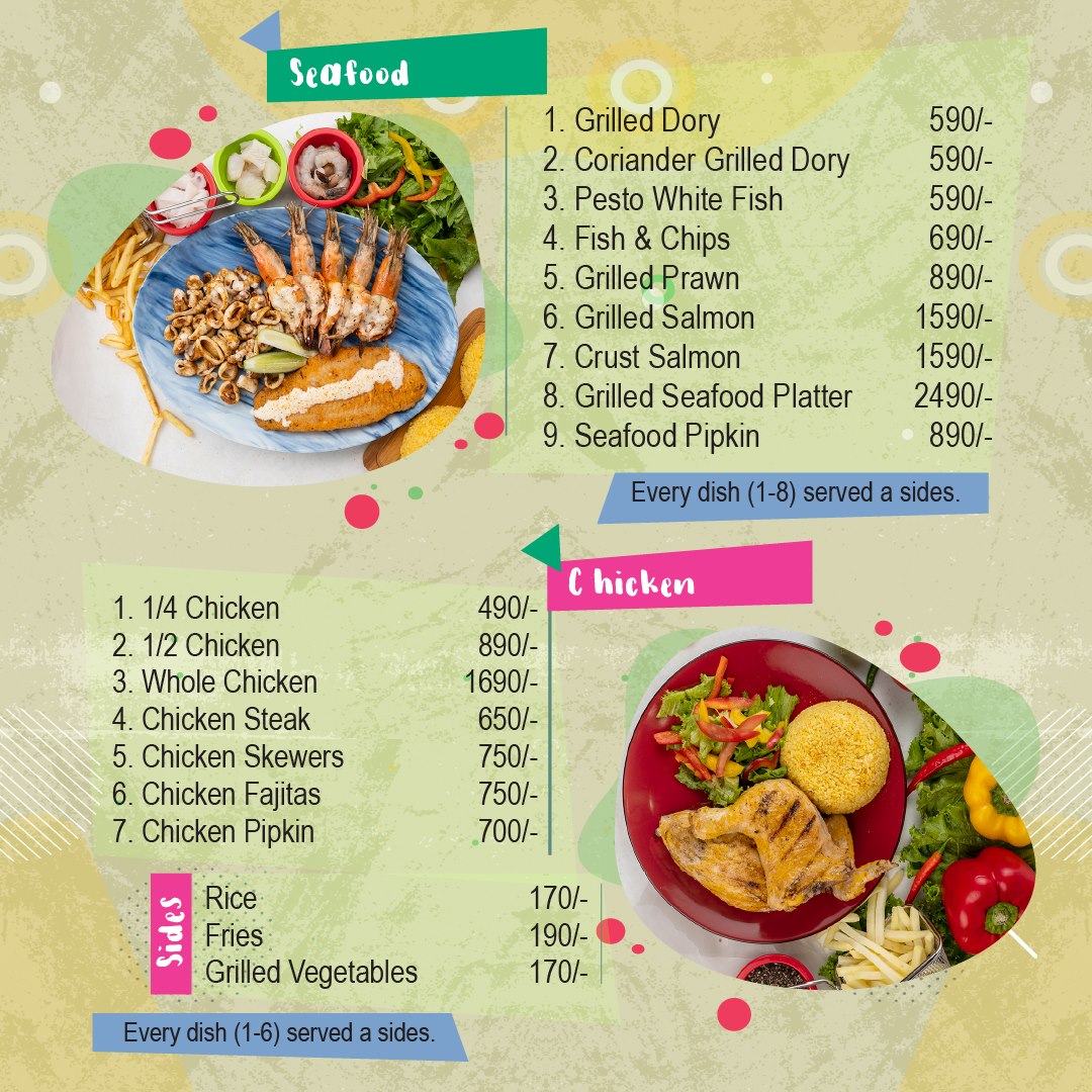 Seafood Menu