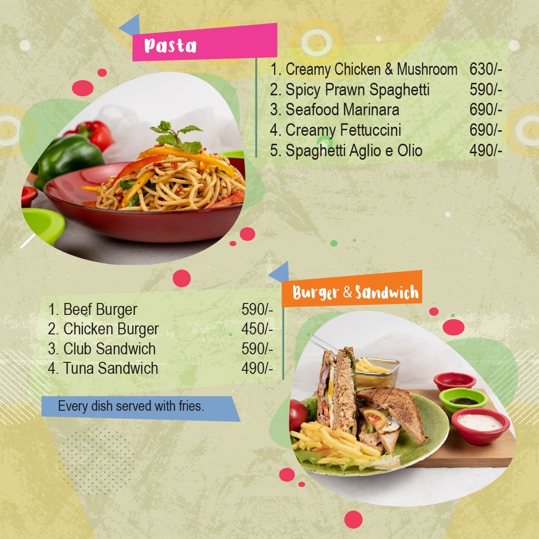 Pasta Menu