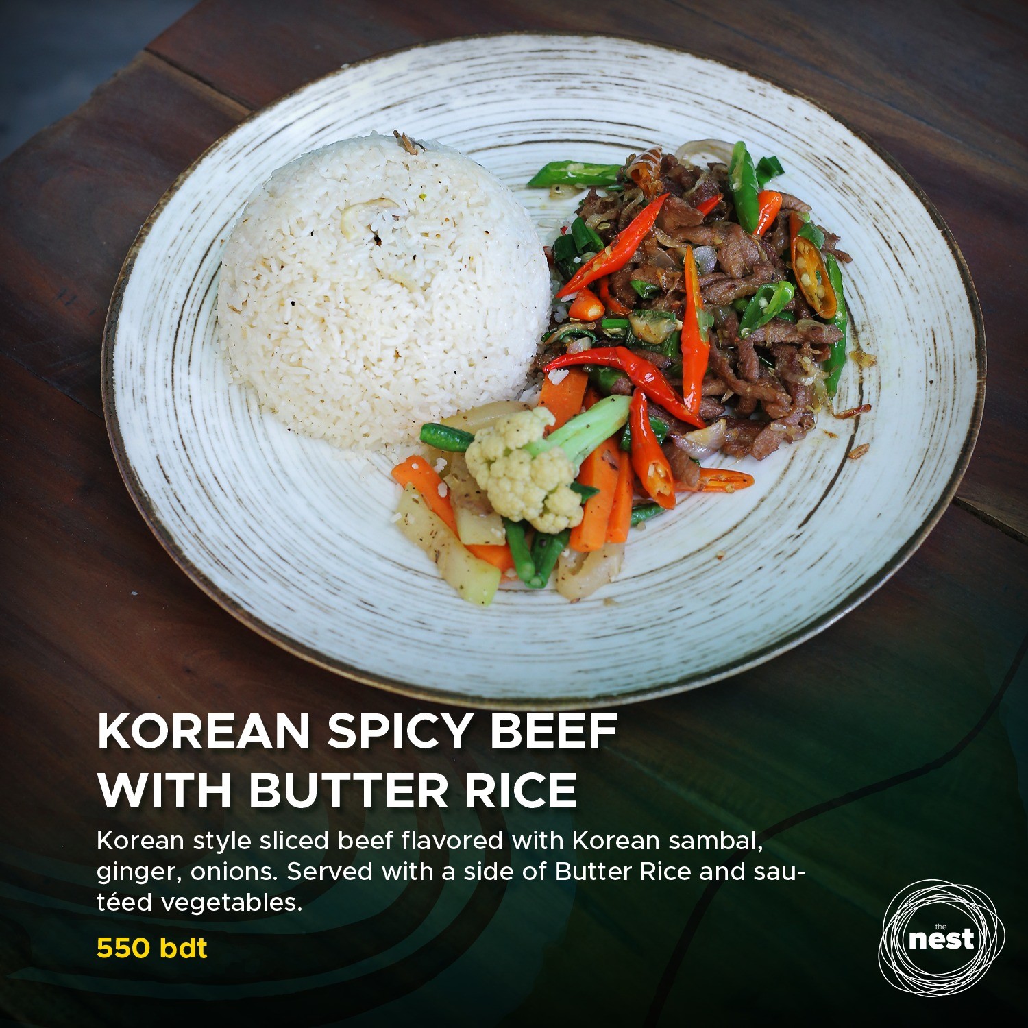 KOREAN SPICY BEEF With Butter Rice