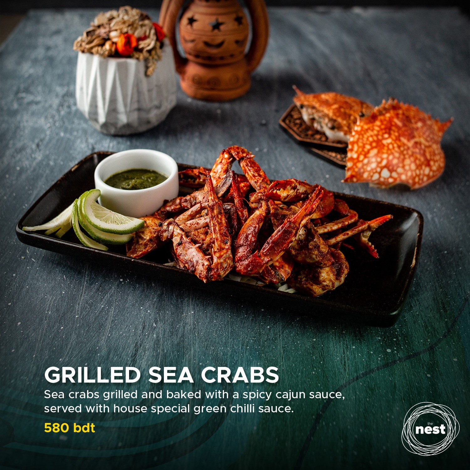 GRILLED SEA CRABS
