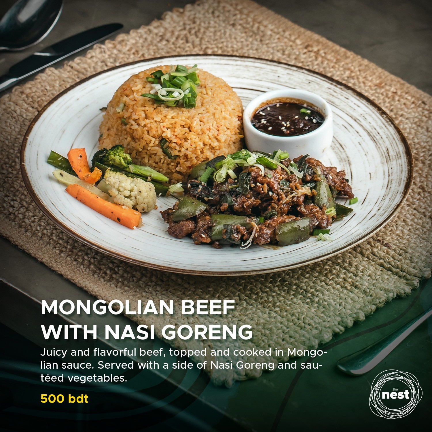 MONGOLIAN BEEF With Nasi Goreng