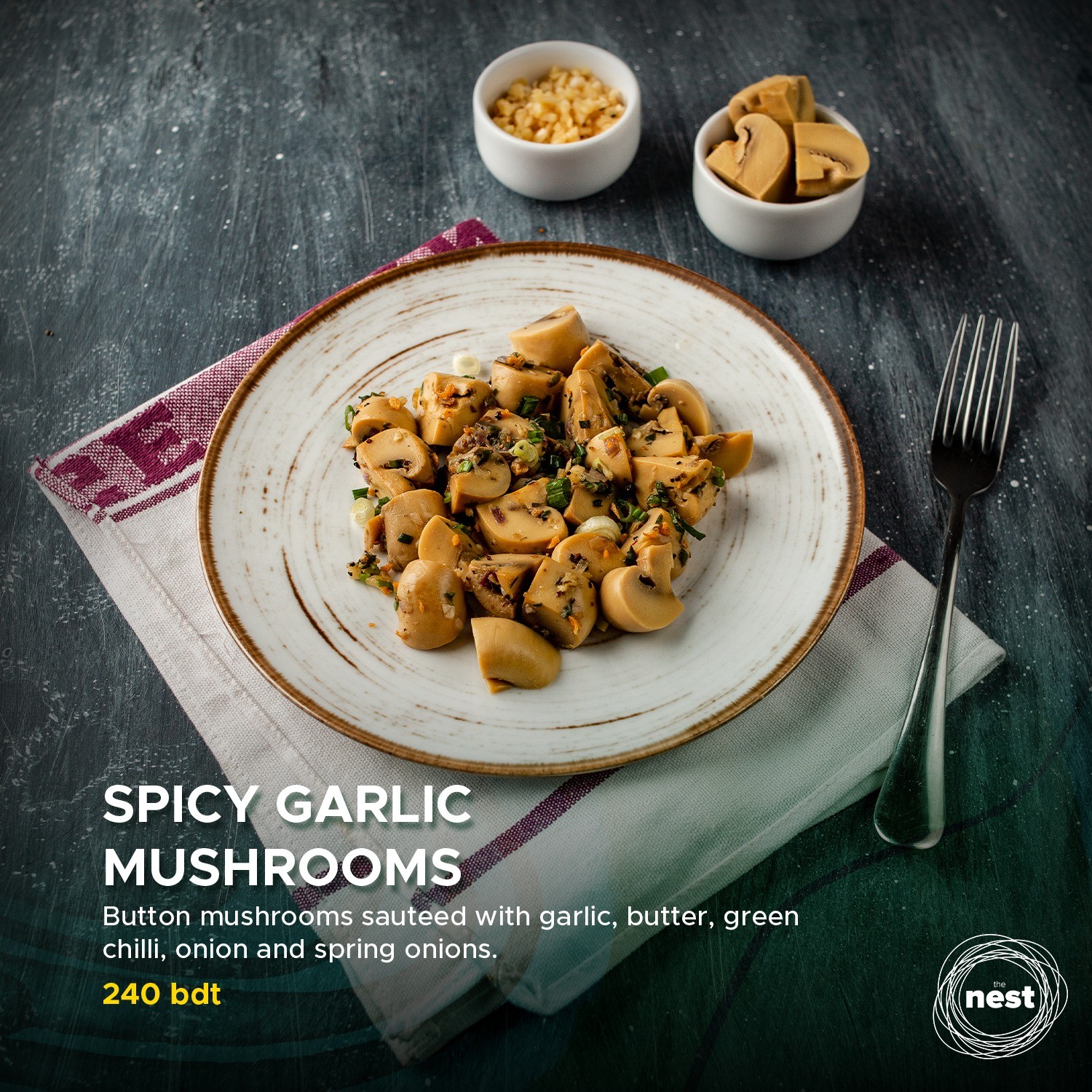 SPICY GARLIC MUSHROOMS