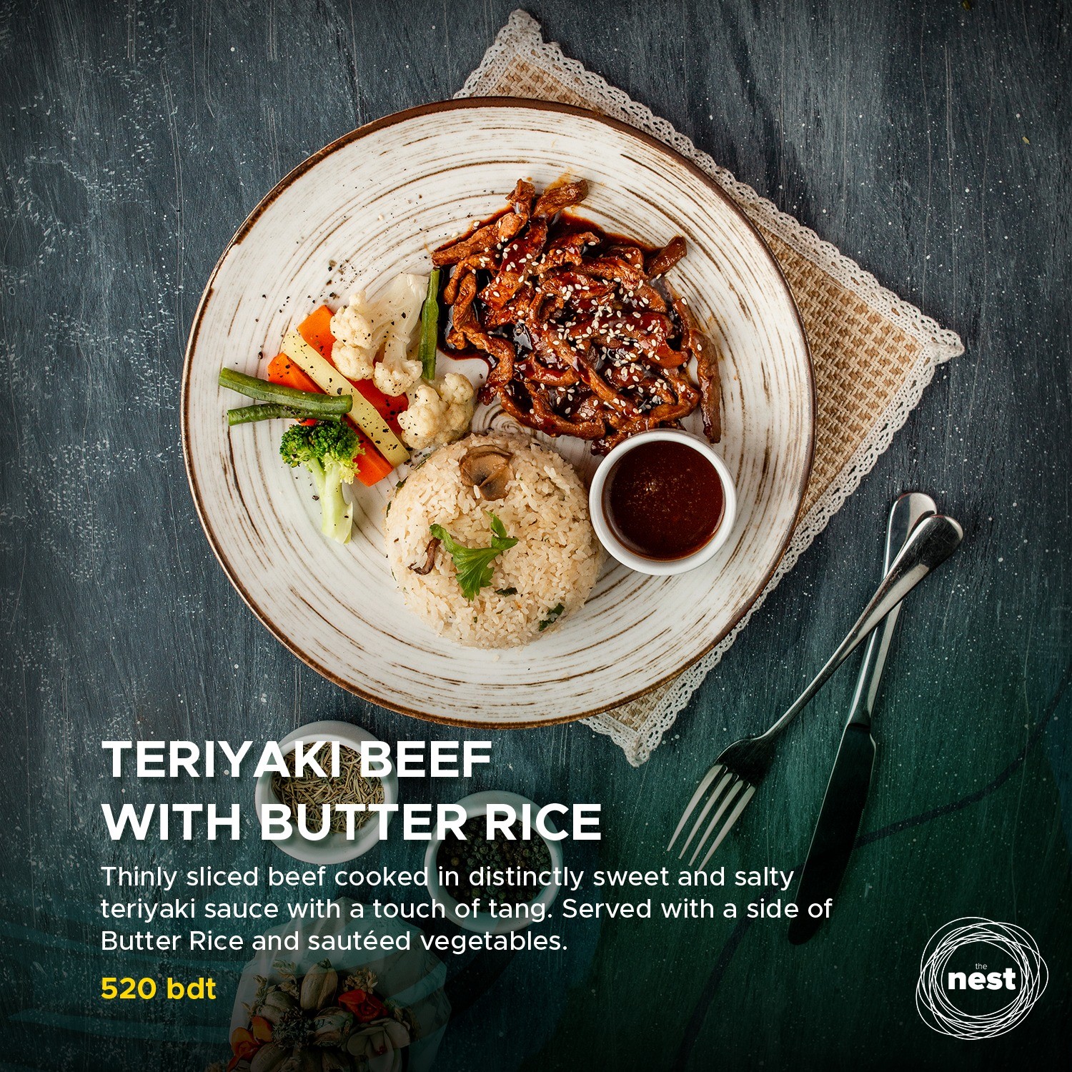 TERIYAKI BEEF With Butter Rice