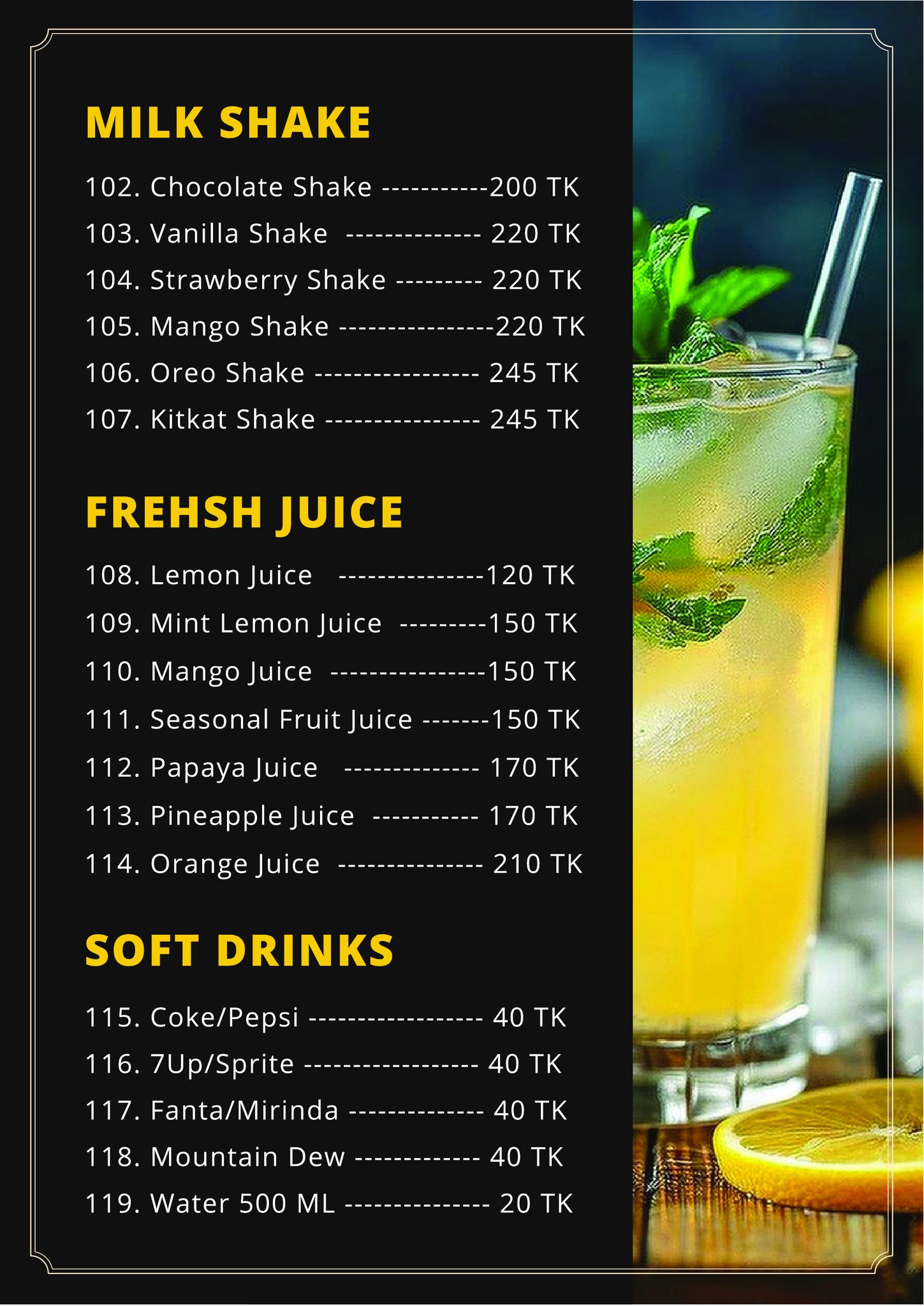 Menu 10