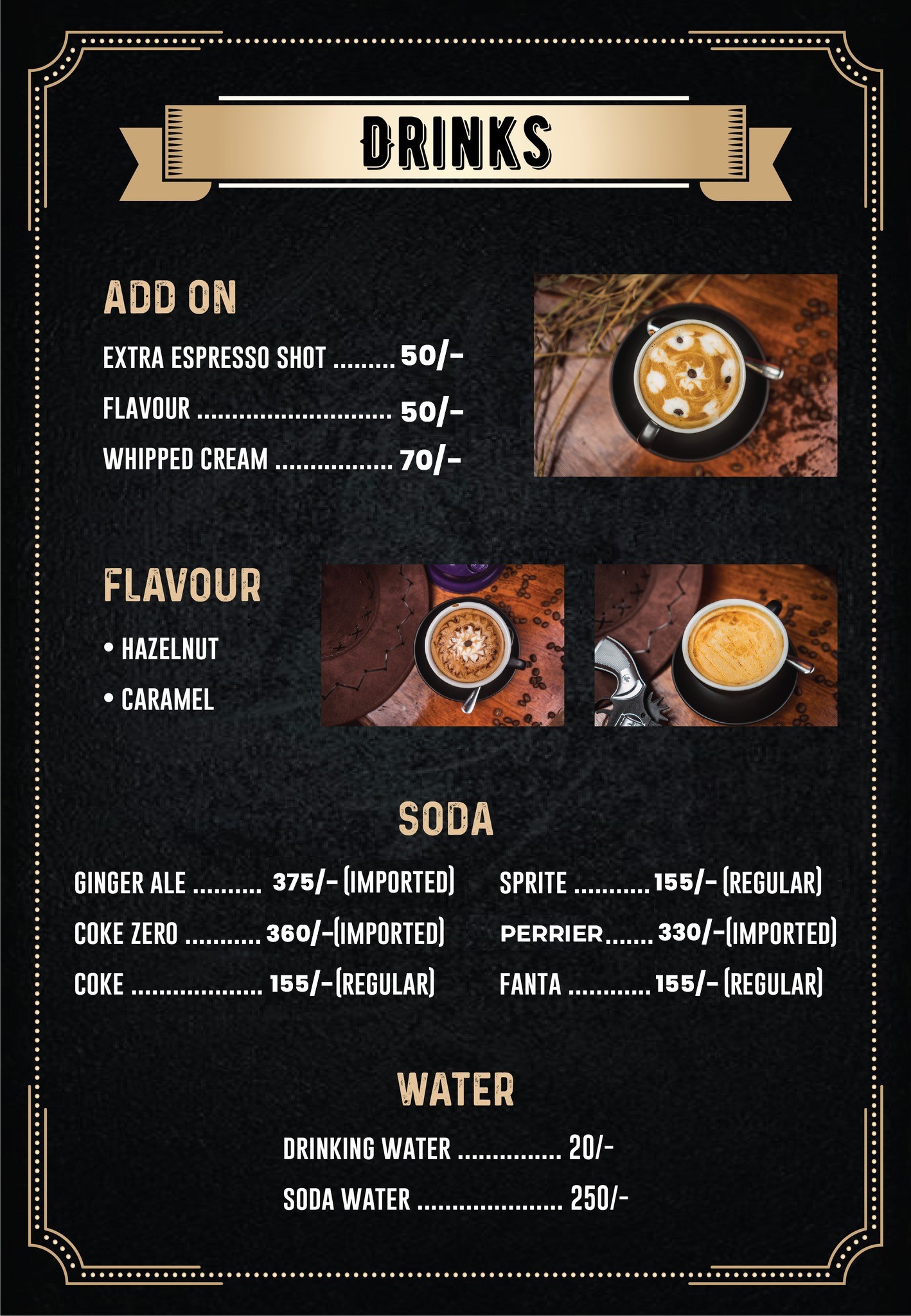 Drinks Menu