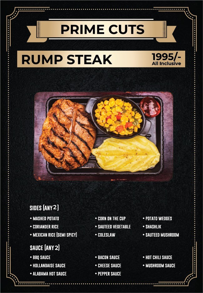 RUMA STEAK Menu