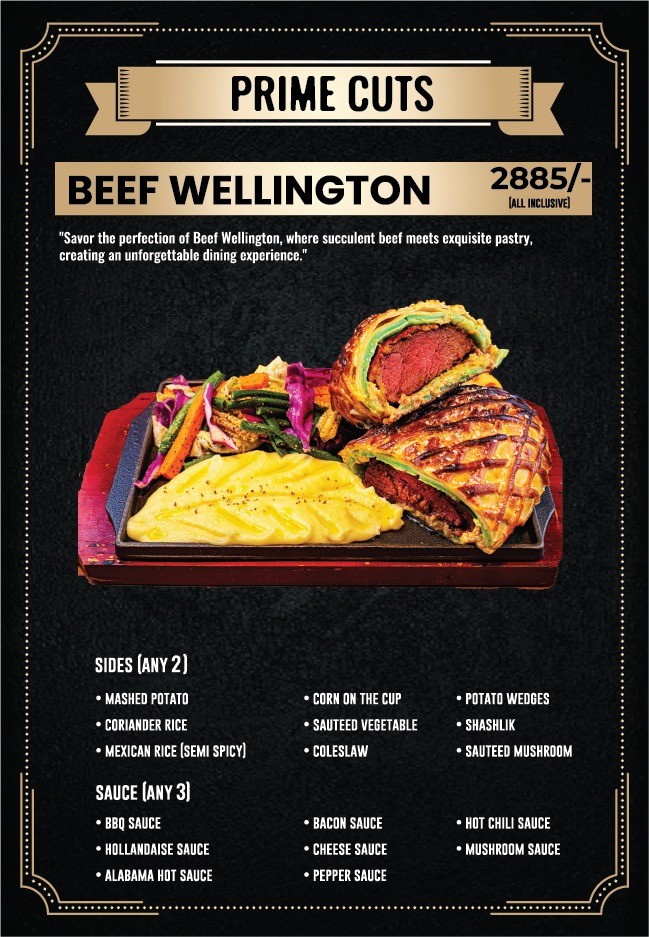BEEF WILLNGTON Menu