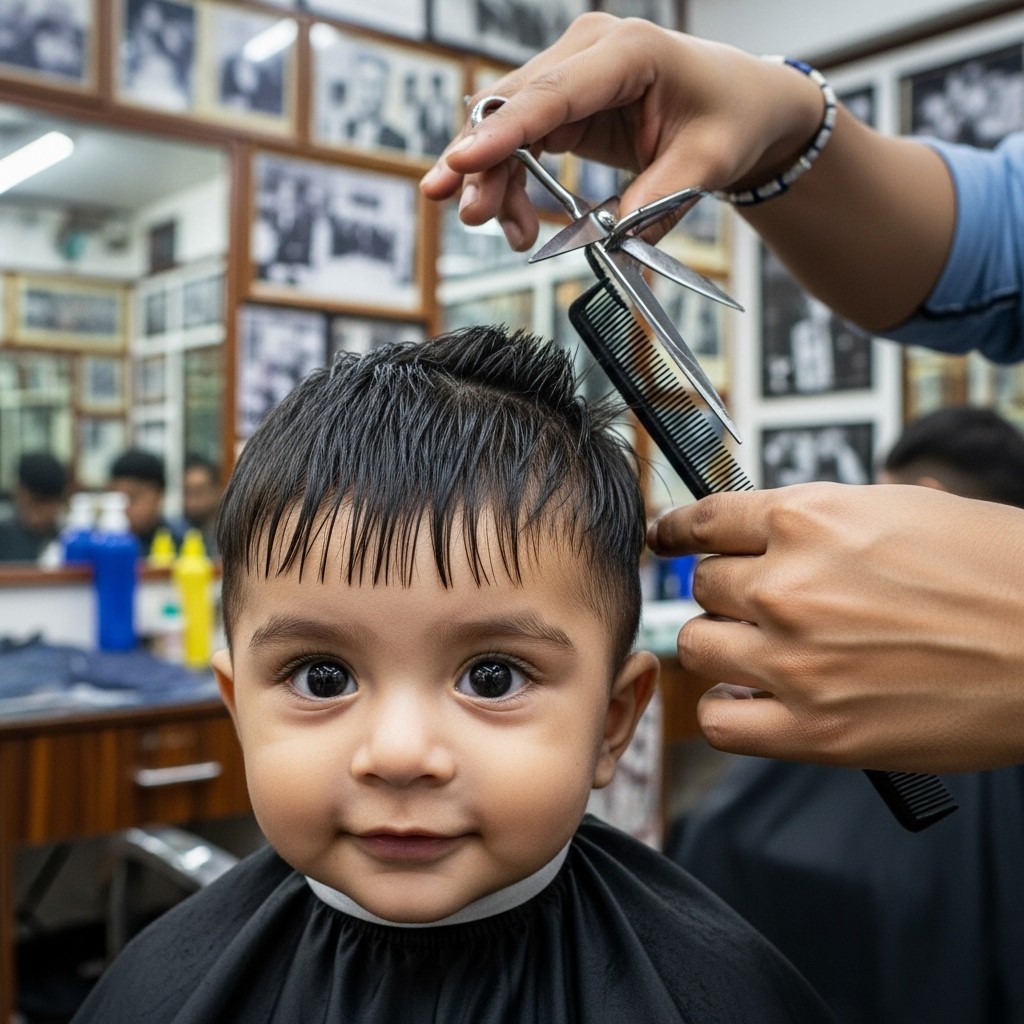 Baby Choose & Stylish Haircut