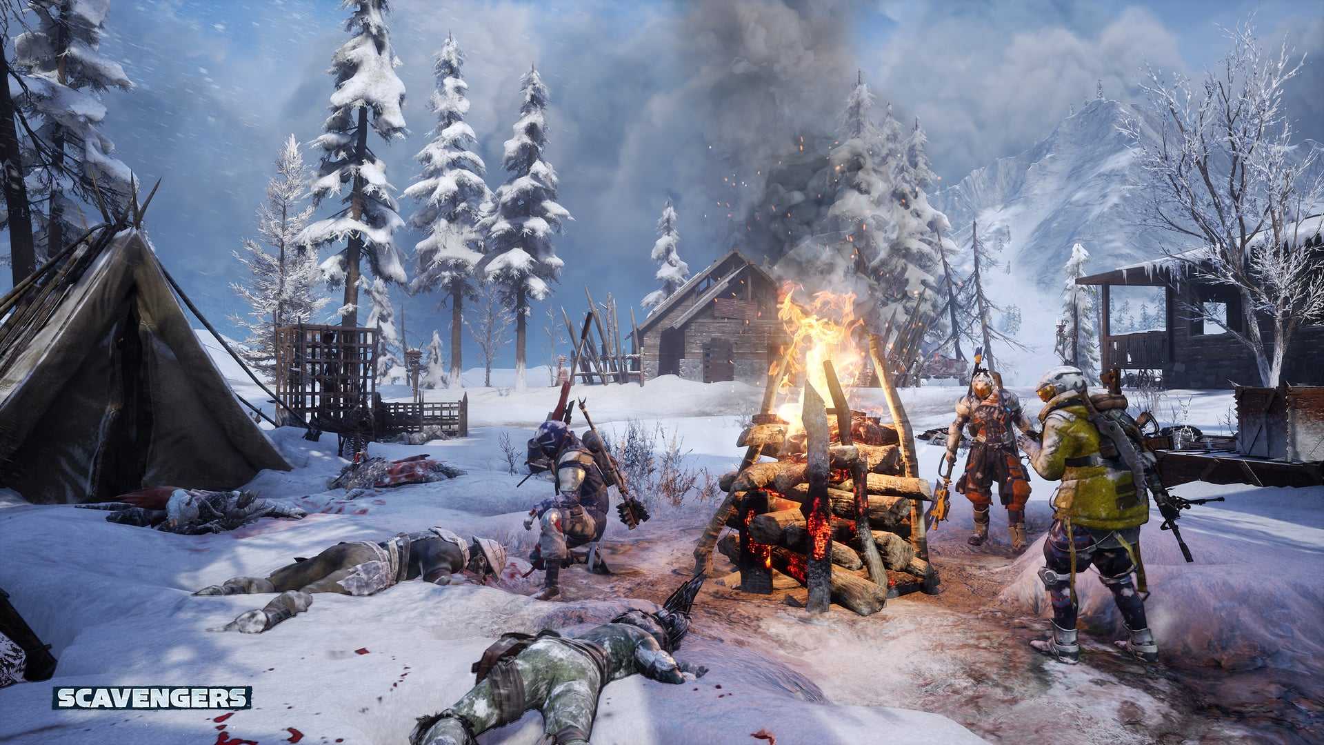 Scavengers Gameplay Screenshot Campfire Warm