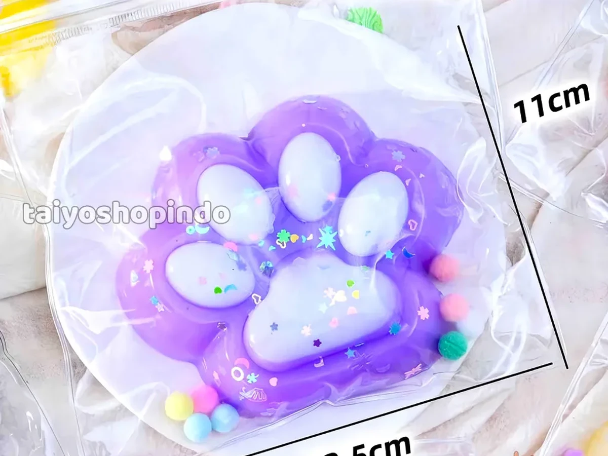 Squishy Paw Big Bulu Transparant Jumbo 12cm
