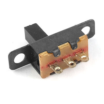 Harfington Uxcell 10 Pcs 6mm Height Knob 3 Pin 2 Position 1P2T SPDT Panel Slide Switch 0.1A 12V DC