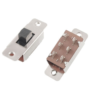 Harfington Uxcell 5 Pcs On/Off/On 3 Position DPDT 2P3T PCB Panel Slide Switch 6A/125V 3A/250V AC