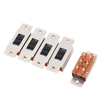 Harfington Uxcell 5 Pcs 2 Position DPDT 6 Pin AC 3A/1.5A 125V/250V Mini Slide Switch