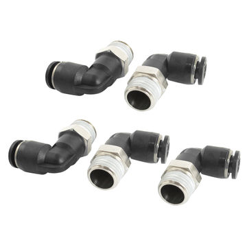 Uxcell Push to Connect Tube Fitting Male Elbow 6mm Tube OD x 1/8 NPT Thread  Pneumatic Air Push Fit Lock Fitting 6pcs