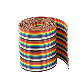 IDC Rainbow Wire Flat Ribbon Cable 9P 1.27mm Pitch 5meter/16.4