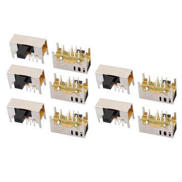 Harfington Uxcell 10Pcs 3 Position 8P 2P3T Panel Mount Micro Slide Switch Latching Switch