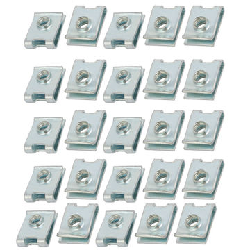 Uxcell 20pcs Stainless Steel Spring U Clip Silver Tone 21.4mm x 12mm