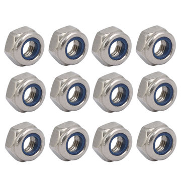 Uxcell 10 Stück M8 x 1.25mm 304 Edelstahl Nylock Nylon Einsatz Sechskantschloss Mutter DE de