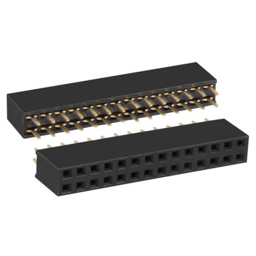 Harfington Uxcell 50Pcs 2.54mm Pitch 2x14-Pin Double Row Straight Connector Female Pin Header Strip PCB Board Socket