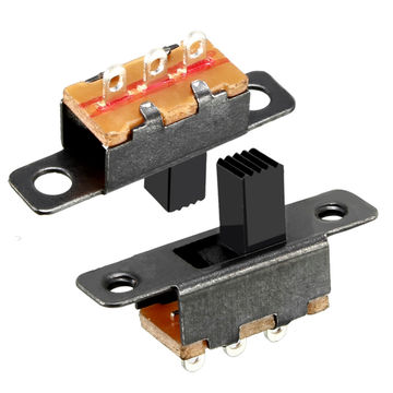 Harfington Uxcell 12Pcs 6mm Vertical Slide Switch SPDT 3 Terminals PCB Panel Latching