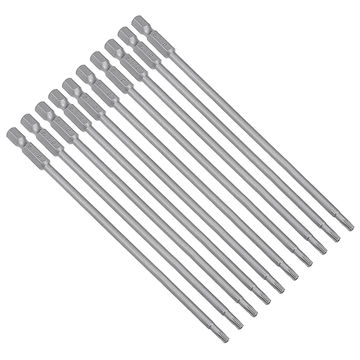 Harfington Uxcell 10 Pcs T15 Magnetic Torx Screwdriver Bits, 1/4 Inch Hex Shank 5.9-inch Length S2 Security Tamper Proof Screw Driver Kit Tools